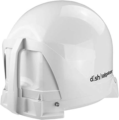 DT4450 DISH Tailgater Bundle - Portable/Roof Mountable Satellite TV Antenna and DISH Wally HD Receiver , White , Western & Eastern Arc Satellites