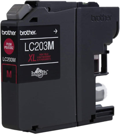 Brother Printer LC203M High Yield Ink Cartridge, Magenta, 550